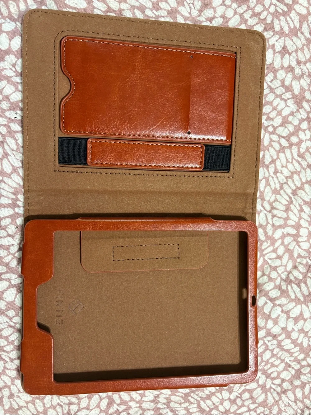 Fintie brand brown vegan leather case designed for the Kindle Paperwhite